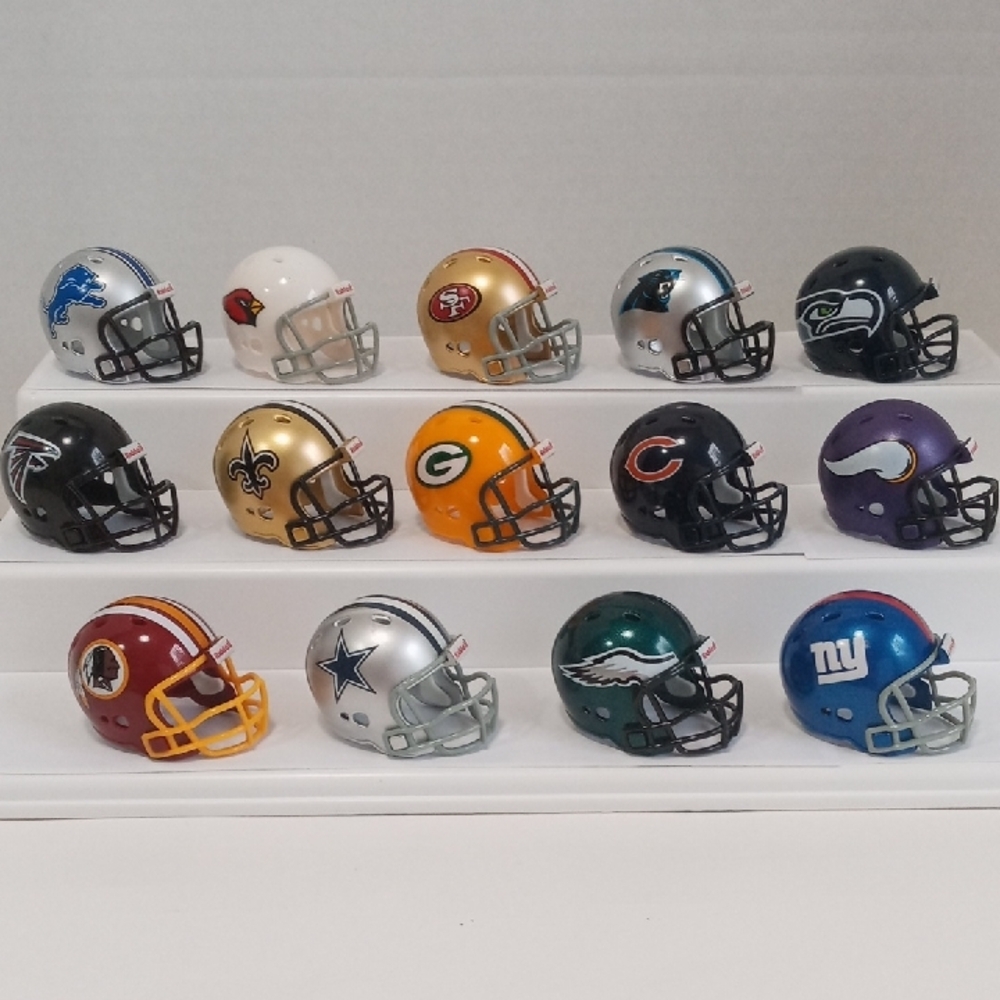 2013 RIDDELL NFC MINI FOOTBALL HELMETS